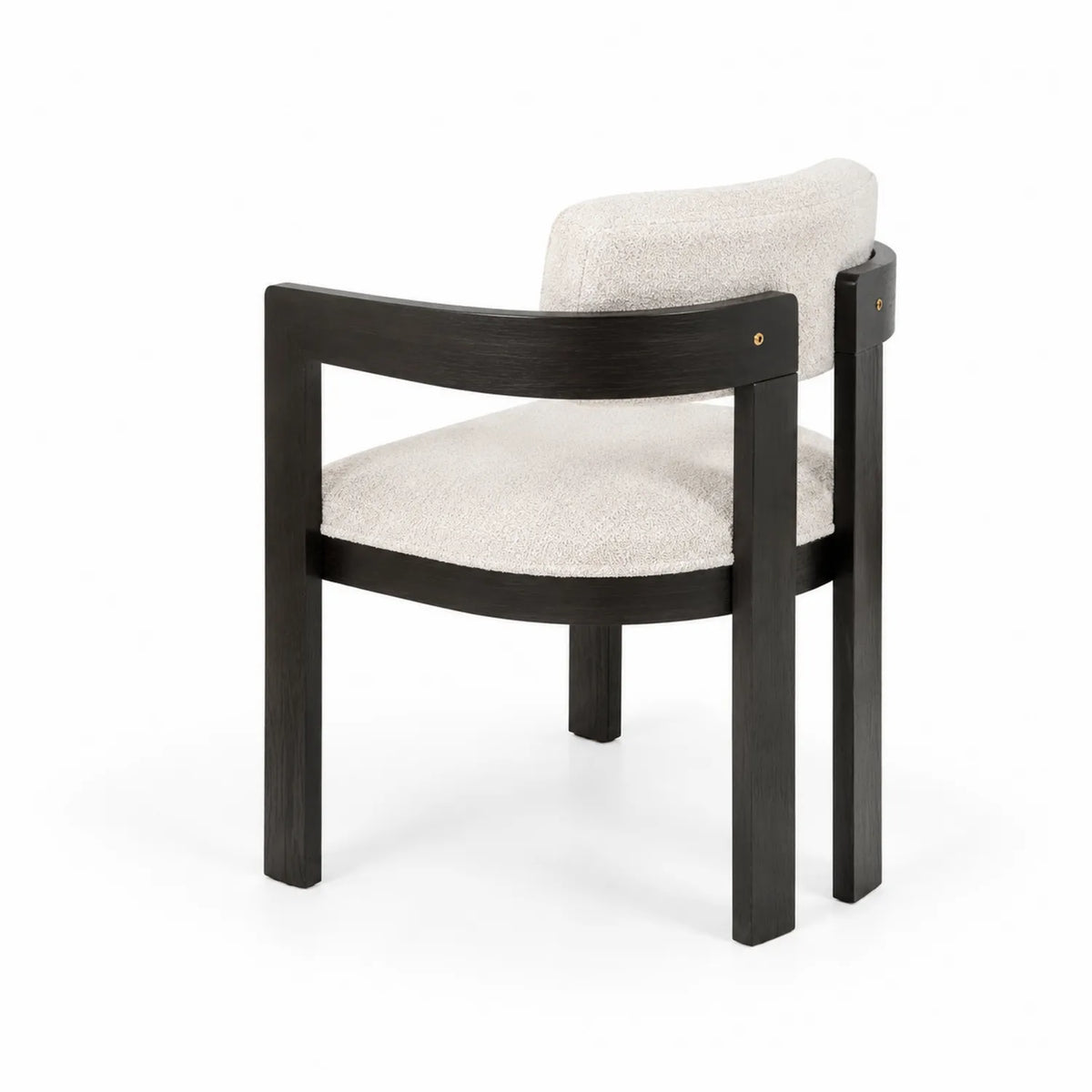 Chaise en bois et tissu avec accoudoirs