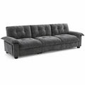 Canapé 3 places en velours Gris Foncé 220 cm
