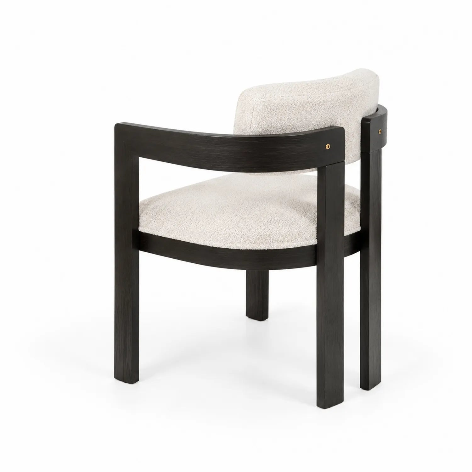 Chaise en bois et tissu avec accoudoirs