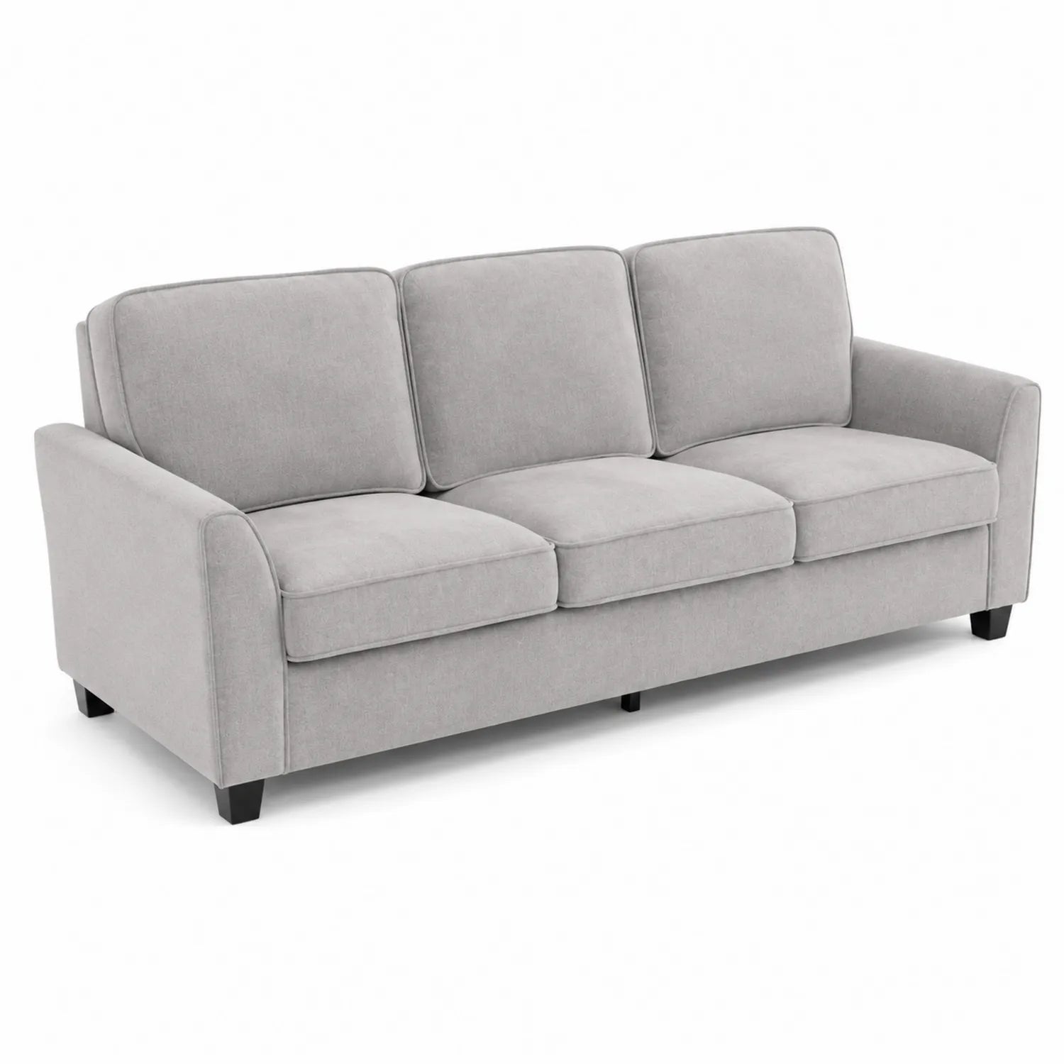 Canapé 3 places en tissu gris clair